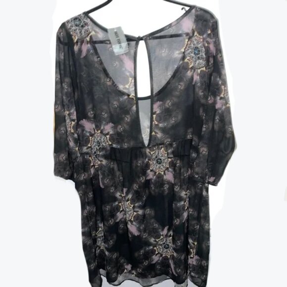 ♡ NWT Hot Topic Iron Fist Dreamcatcher Wolf Sheer Dress Size XXL - Picture 2 of 5